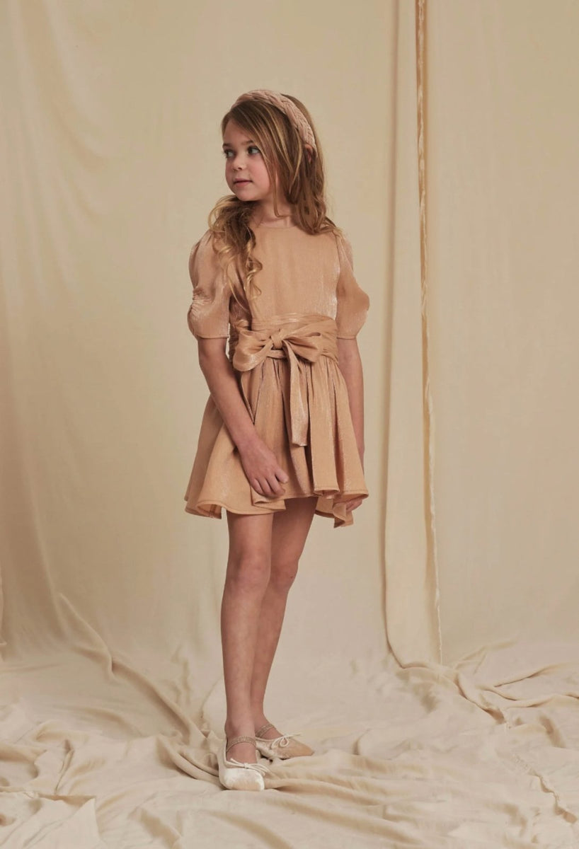 Noralee Josephine Dress newest in Rose Gold with matching headband