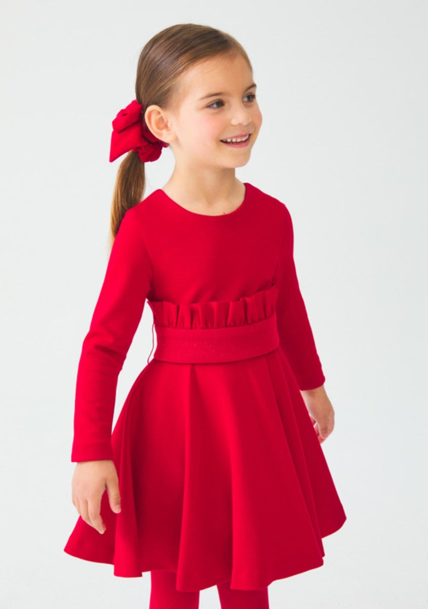 High quality Girl’s Red Knit Dress