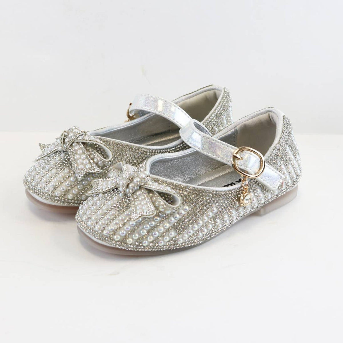 Baby girl clearance silver dress shoes