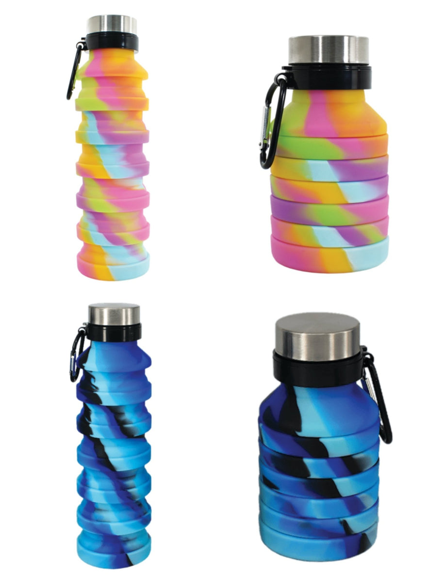 Pastel Rainbow Tie Dye Stainless Steel Water Bottle