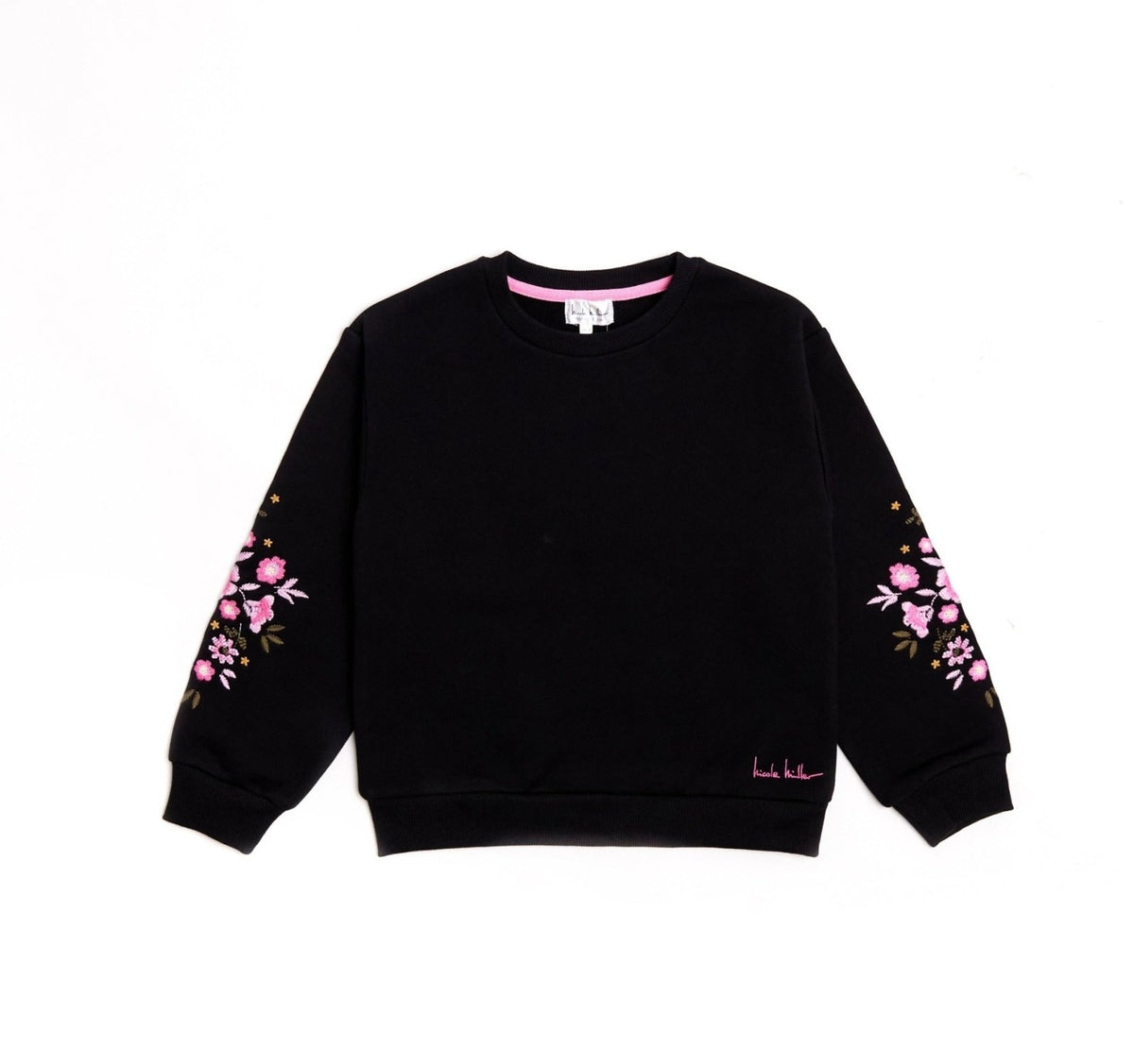 Black sales floral sweatshirt