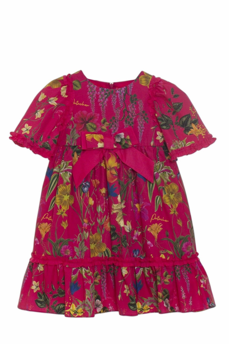 Patachou Girls EXCLUSIVE Botanic Fucshia Print Dress