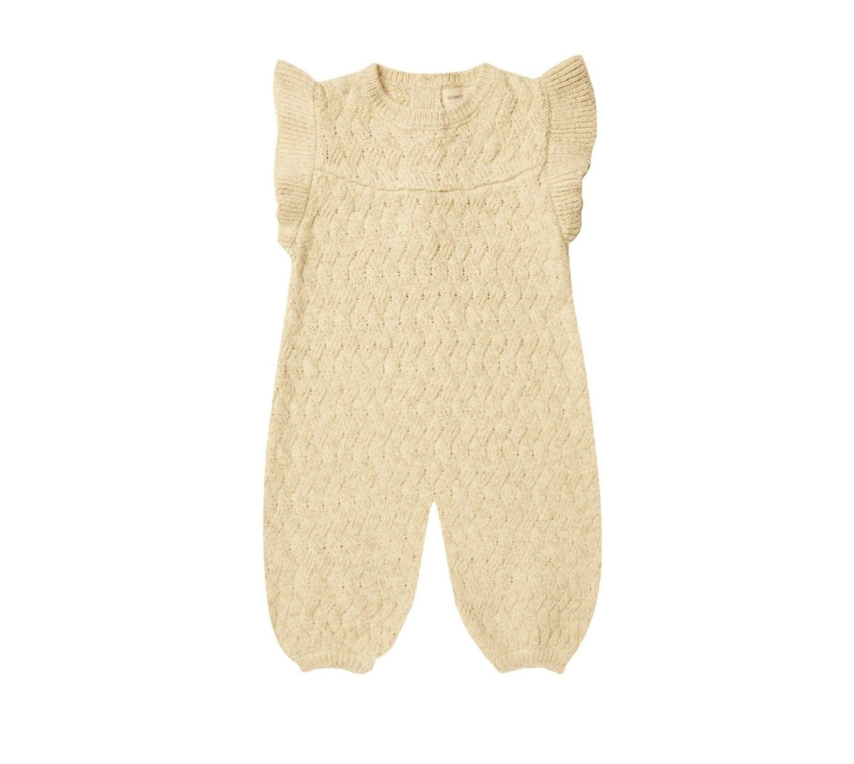 Quincy Mae Baby & Toddler Mira Heathered Yellow Knit Romper