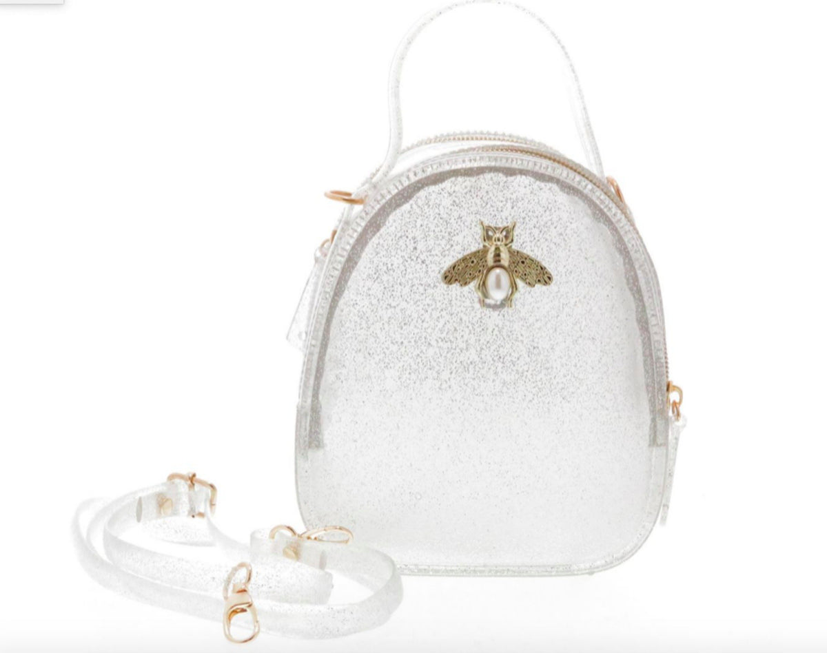 Jelly Mini Backpack With Bee Pin