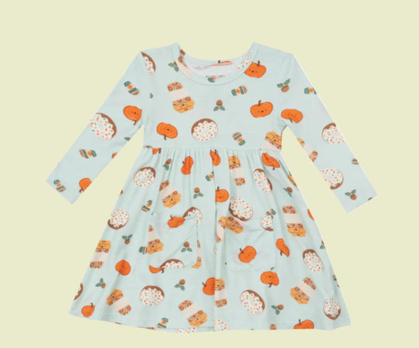 Angel Dear Twirly Dress - Baby and Toddler - Pumpkin Spice Latte | HONEYPIEKIDS