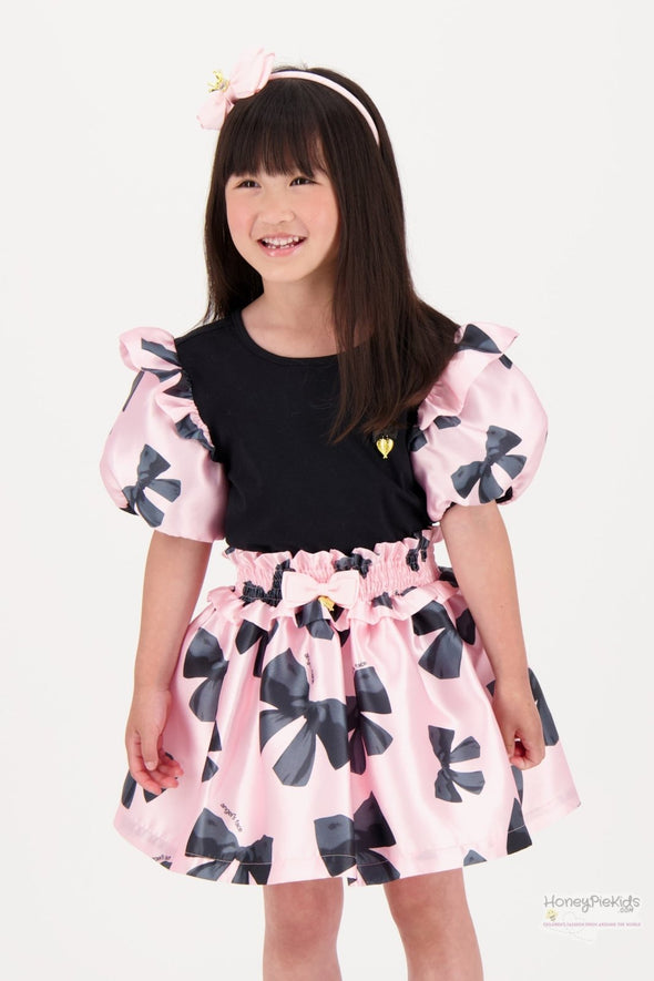 Angel's Face Blythe Bow Print Skirt | HONEYPIEKIDS