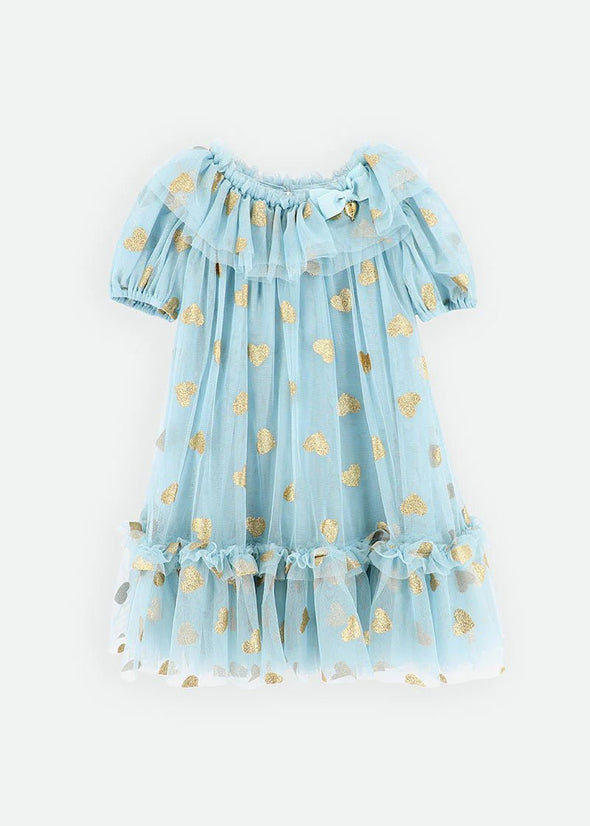 Angel's Face Girls Duck Egg Hearts Marta Dress | HONEYPIEKIDS 