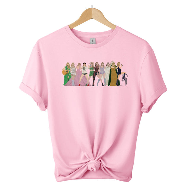 Aspen Lane Taylor's Eras Tribute Pink Swiftie Tee | HONEYPIEKIDS | Kids Boutique 