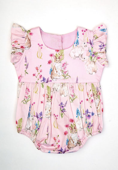 Bella & Emma Alice Baby Girls Easter Bubble Romper | HONEYPIEKIDS | Kids Boutique Clothing