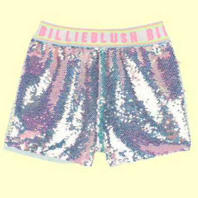 Billieblush Beach Glass Iridescent Sequin Shorts | HONEYPIEKIDS | Kids Boutique Clothing