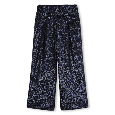 Billieblush Full Sequin Navy Blue Pants | HONEYPIEKIDS