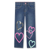 Billieblush Heart Print Denim Pants | HONEYPIEKIDS