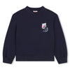 Billieblush Navy Mushroom Logo Sweatshirt | HONEYPIEKIDS.COM