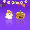 Girl Nation Halloween Ghost and Pumpkin Kids Earrings | HONEYPIEKIDS