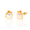 Girl Nation Halloween Glitter Ghost Stud Kids Earrings | HONEYPIEKIDS 