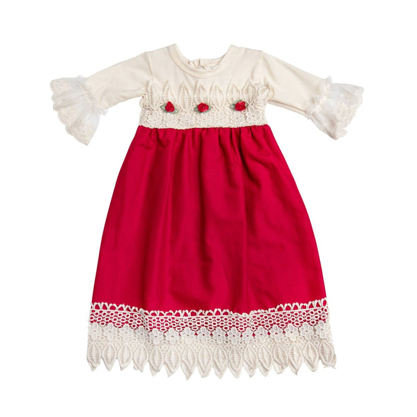 Haute Baby Tis The Season Baby Take Me Home Gown Red | HONEYPIEKIDS | Baby Boutique