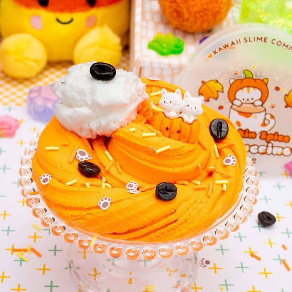 Kawaii Slime  - Pumpkin Spice Catpuccino Butter Halloween Slime | HONEYPIEKIDS | Kids Boutique 