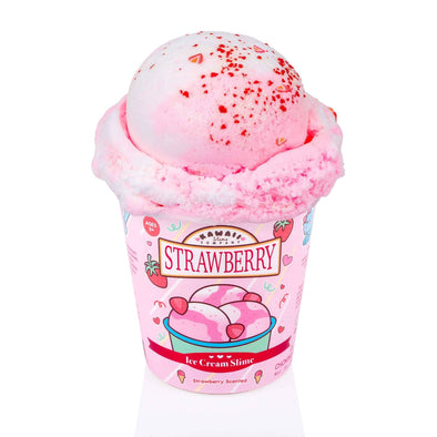 Kawaii Slime - Strawberry Scented Ice Cream Pint Slime | HONEYPIEKIDS