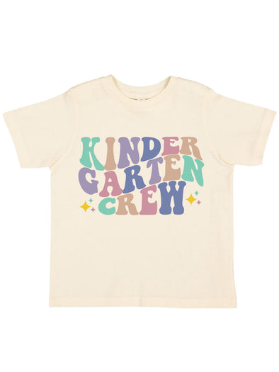 Kindergarten Crew Kids Retro Back to School T-Shirt | HONEYPIEKIDS | Kids Boutique Clothing