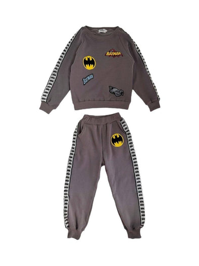 Lola and The Boys Batman BOYS Grey Sweatshirt and Jogger Set | HONEYPIEKIDS | Kids Boutique Clothing