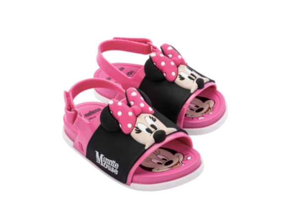 Mini Melissa + Disney Girls Pink MINNIE MOUSE BB Slide Sandals | HONEYPIEKIDS 