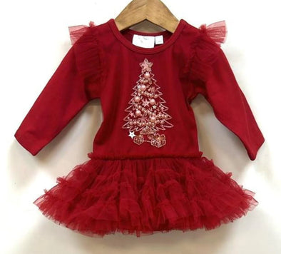 Ooh La, La Couture Baby Holiday Jingle Ball Onesie Tutu Dress | HONEYPIEKIDS | Kids Boutique Clothing