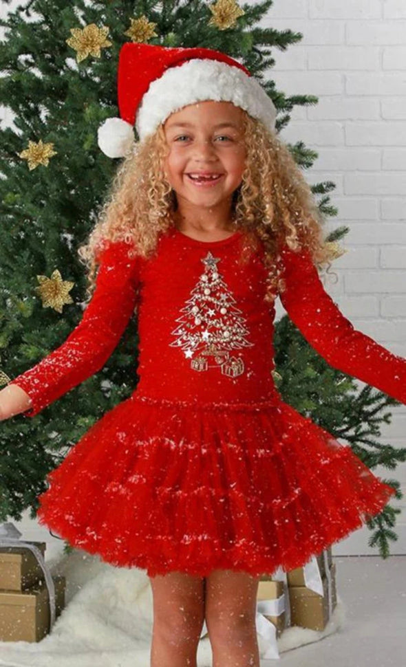 Ooh La La Couture Holiday Red Jingle Ball Tutu Dress | HONEYPIEKIDS | Kids Boutique Clothing