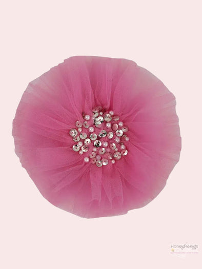 ooh la la couture candy pink tulle hair clip | HONEYPIEKIDS.COM