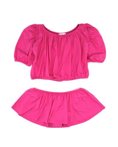 Piccoli Principi Pink Virginia Bouganvilla Skirted Two Piece Swimsuit