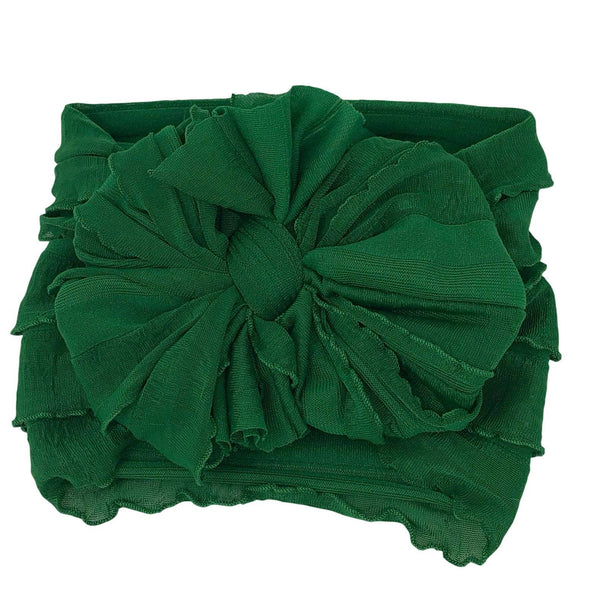 Rockin Royalty - Christmas Green Ruffled Headband | HONEYPIEKIDS | Baby Boutique