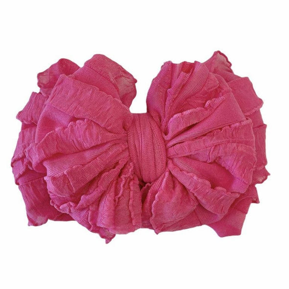 Rockin Royalty - Hot Pink Ruffled Headband | HONEYPIEKIDS | Kids Boutique Clothing