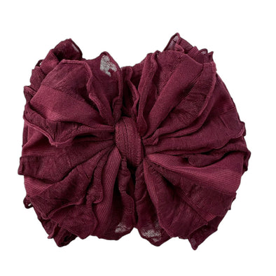 Rockin Royalty - Maroon Ruffled Headband | HONEYPIEKIDS | Baby Boutique