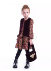 Sandy Faux Fur Jeweled Patch Purse in Burgundy | HONEYPIEKIDS | Kids Boutique Clothing