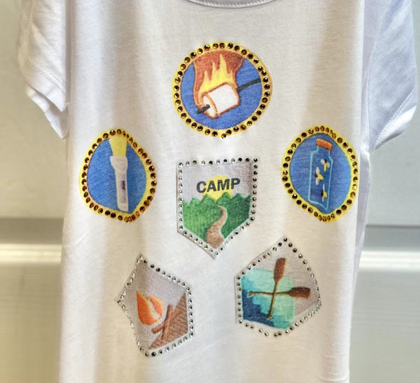 Sparkle By Stoopher Girls Summer Camp Shirt