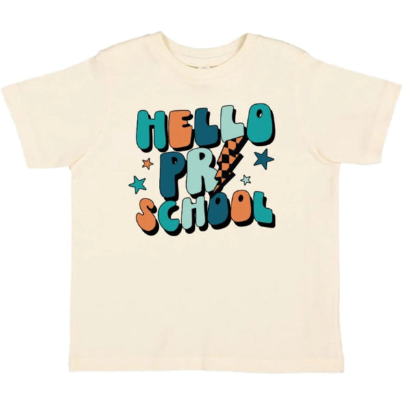 Sweet wInk Boys Hello Preschool Shirt | HONEYPIEKIDS.COM | Kids First Day of School Shirt