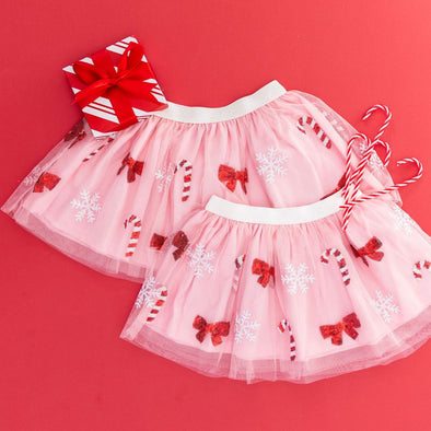 Sweet Wink CANDY CANE Christmas Tutu Skirt | HONEYPIEKIDS