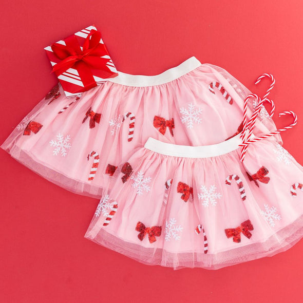 Sweet Wink CANDY CANE Christmas Tutu Skirt | HONEYPIEKIDS