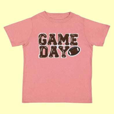 Sweet Wink Girls Dusty Rose GAME DAY Patch Shirt | HONEYPIEKIDS