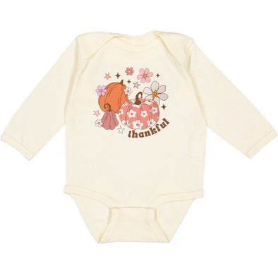 Sweet Wink Infant Thankful Pumpkin Thanksgiving L/S Bodysuit | HONEYPIEKIDS | Kids Boutique Clothing