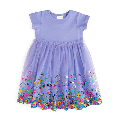 Sweet Wink - Lavender Confetti Short Sleeve Tutu Dress - Kids Birthday | HONEYPIEKIDS | Kids Boutique Clothing