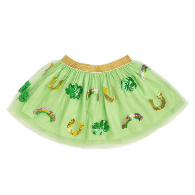 Sweet Wink Lucky Sequin Shamrock Tutu Skirt | HONEYPIEKIDS | Kids Boutique Clothing