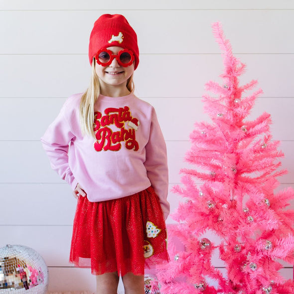 Sweet Wink SANTA BABY Patch Holiday Sweatshirt