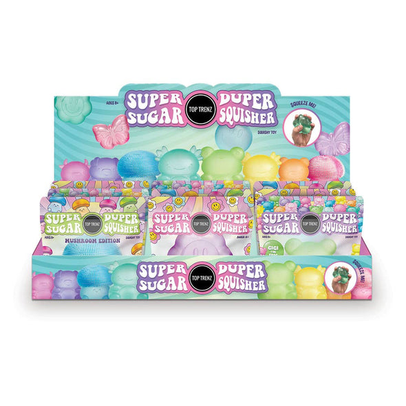 Top Trenz Inc - Super Duper Sugar Squisher Toy - Sprinkle Filled Cupcakes