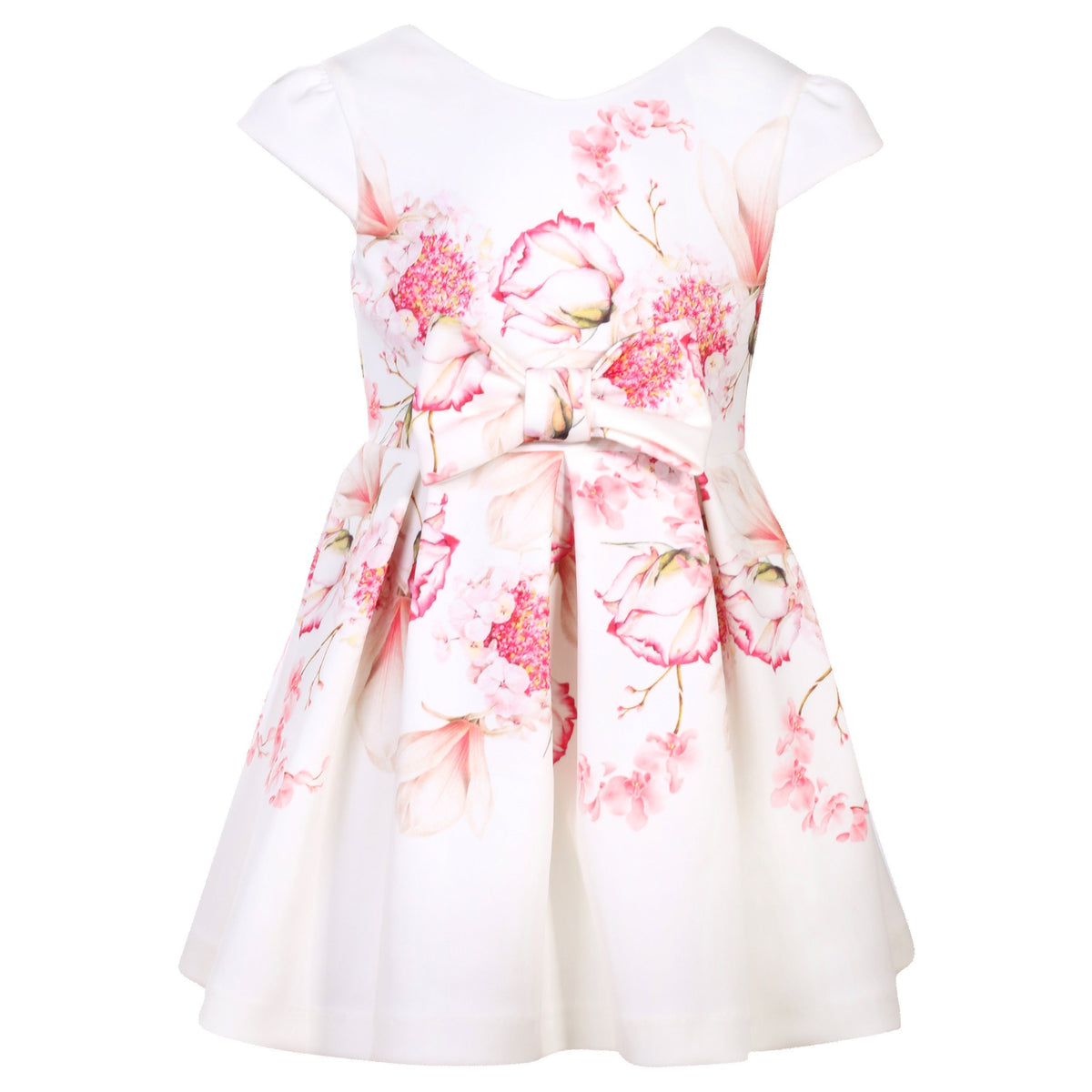 Patachou Girls Pink Botanical Printed Dress | HONEYPIEKIDS