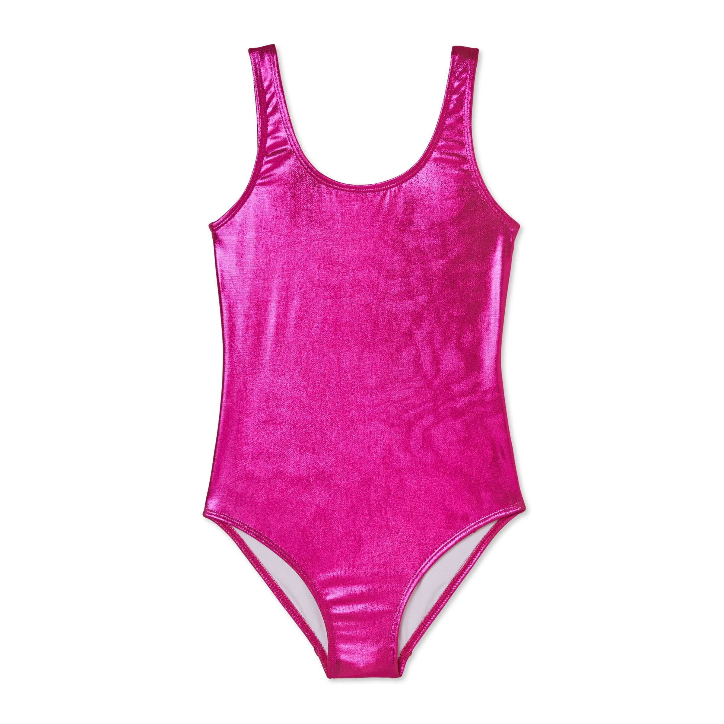 Stella Cove Girls Pink Metallic One Piece Swimsuit HONEYPIEKIDS