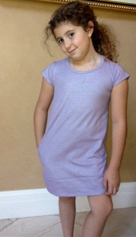 Lavender jersey dress best sale