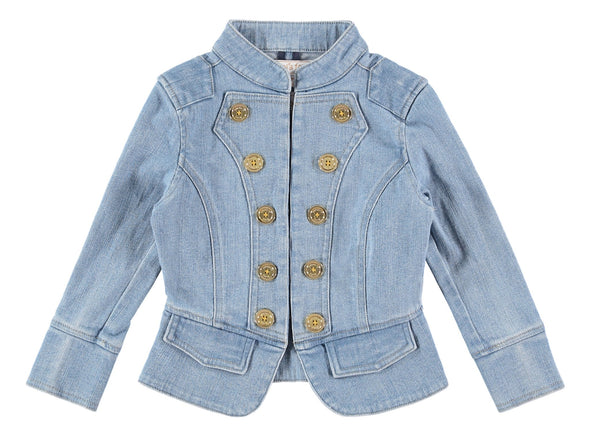 Amazon.com: Blue Spice Big Girls Destructed Denim Jacket - light stone, 7:  Clothing, Shoes & Jewelry