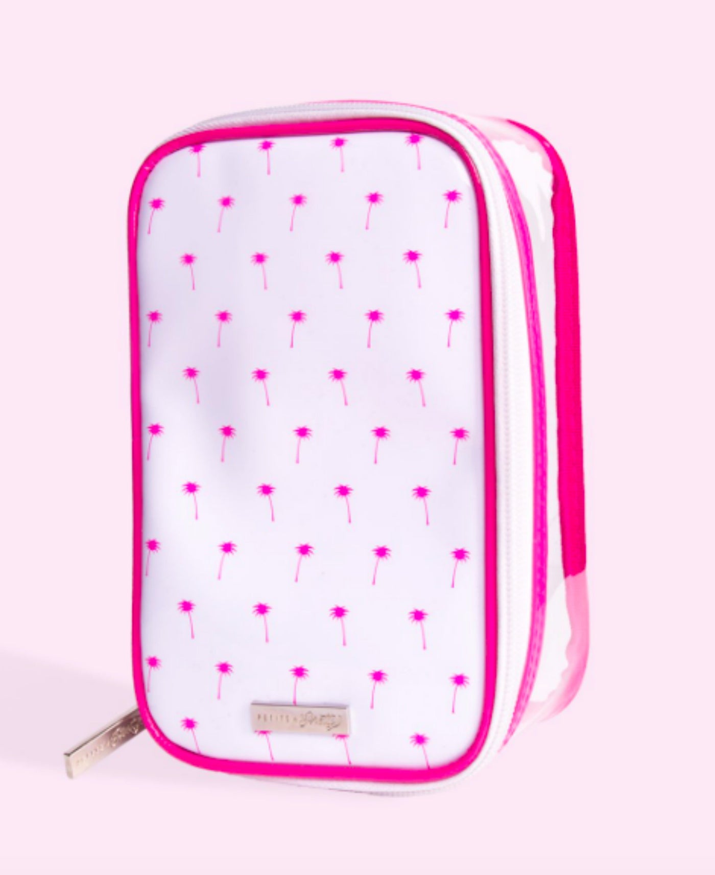 Petite'n Pretty Beauty Bag Pink Palms Brush Bag | HONEYPIEKIDS