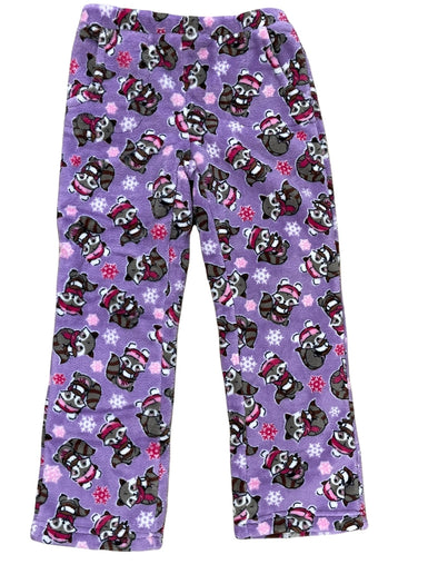 Candy Pink Fleece Pajama Bottoms in Llamakah Pattern