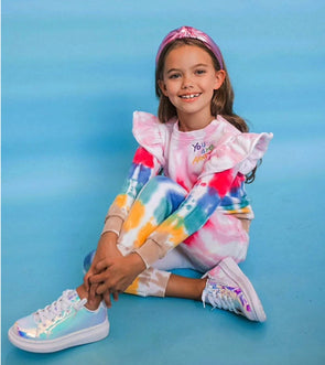 Lola and The Boys Girls YOU ARE AMAZING Tie Dye Jogger Set lola and the ...